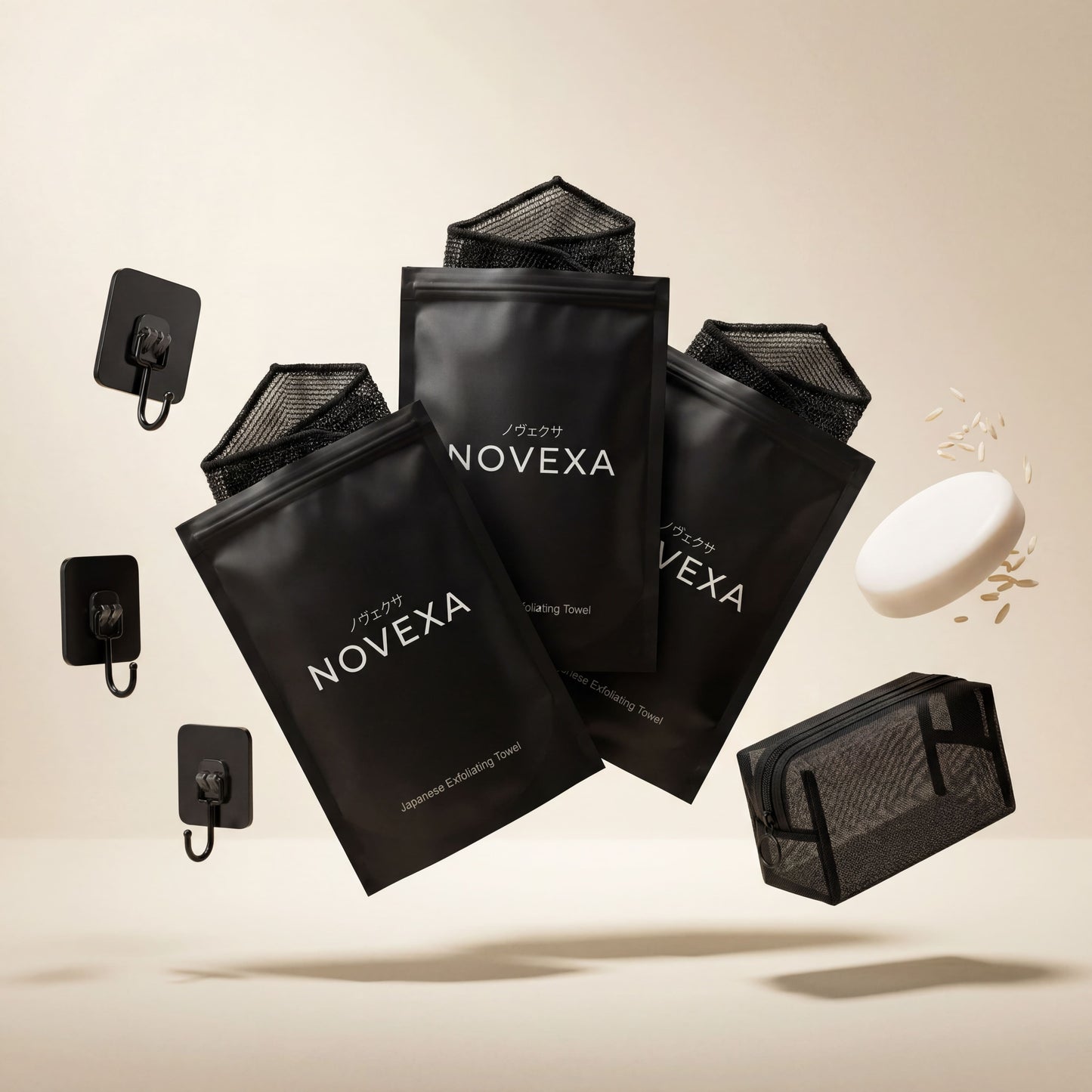 NOVEXA Japanese Exfoliating Towel – Hada Weave Technology